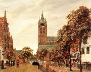 HEYDEN, Jan van der View of the Westerkerk, Amsterdam f oil painting on canvas